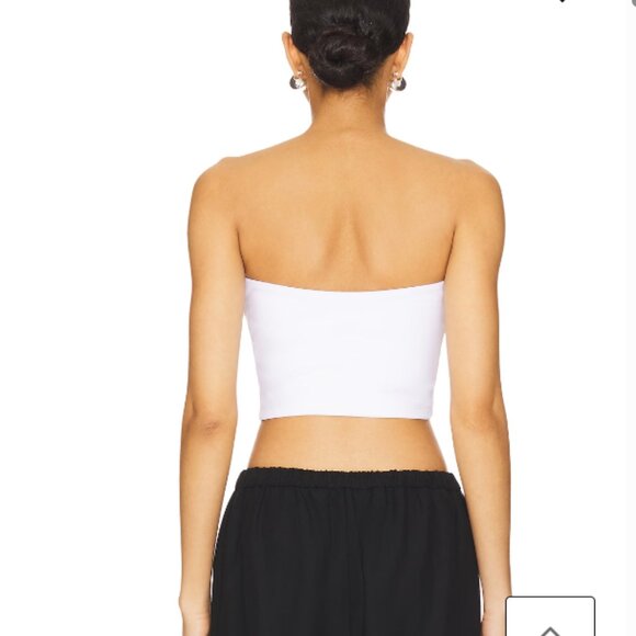 Susana Monaco Strapless Crop Top in Sugar Size M - Picture 3 of 6